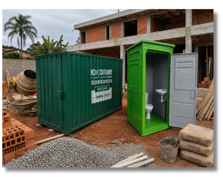 LOCAÇÃO DE CONTAINERS E BANHEIROS DE REDE